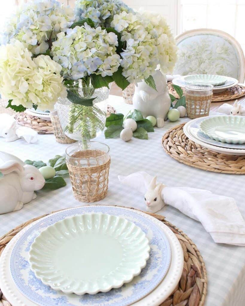 Delicate Flowers and Rabbit Napkin Holders