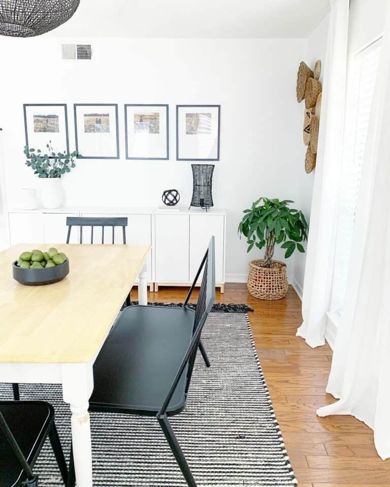 Dining Room with Black Seating