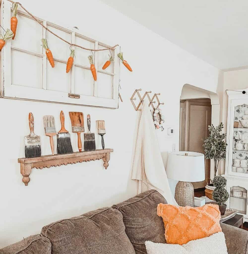 Easter Décor in Bohemian Living Room