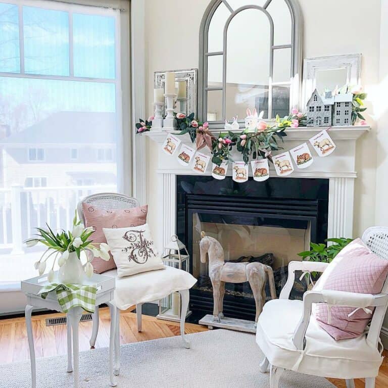 Easter Décor in Shabby Chic Home