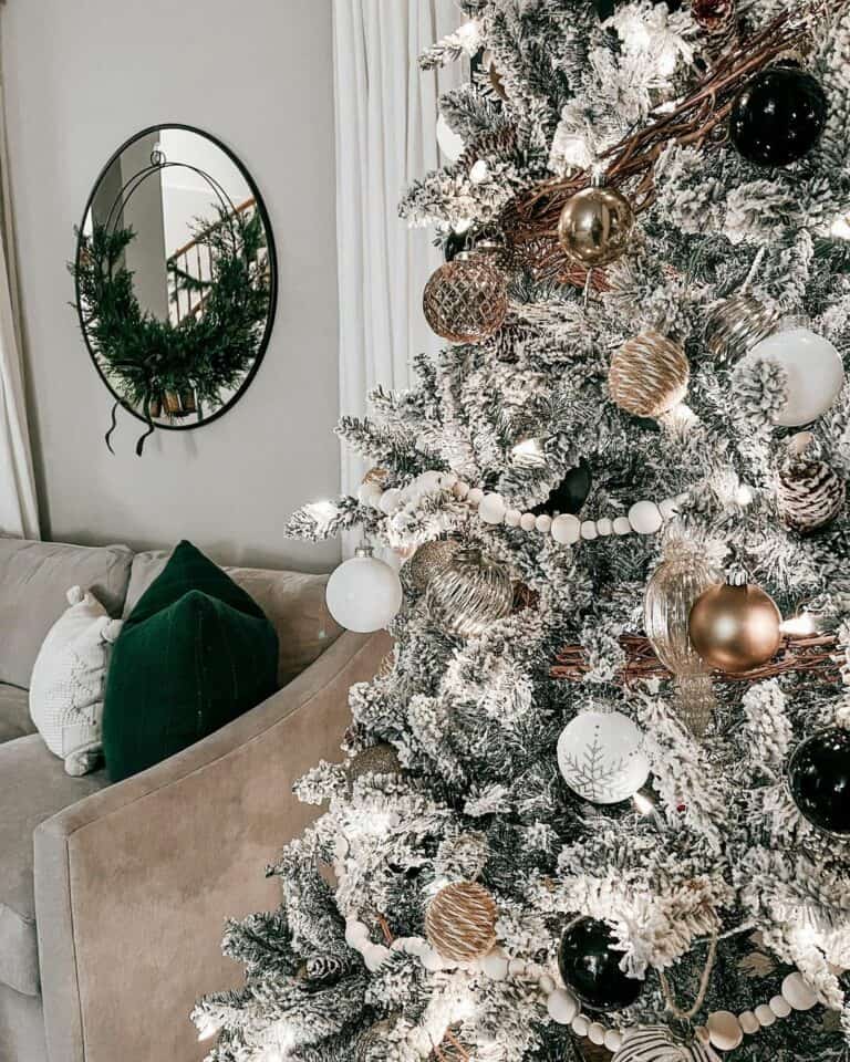 Elegant Farmhouse Christmas Tree Decorations