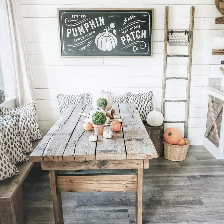 Fall Décor in Rustic Kitchen