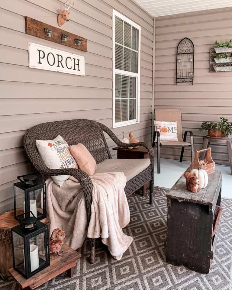 Fall Porch in Shades of Brown