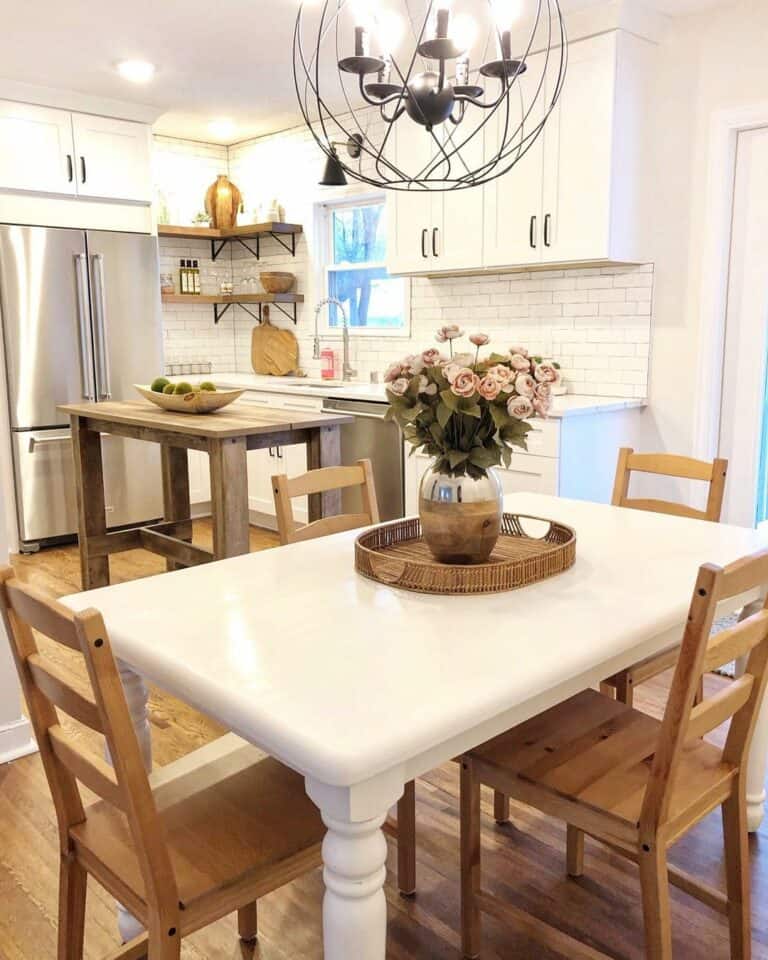 Farmhouse Kitchen with White and Wood