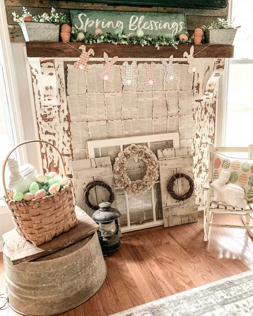 Farmhouse Living Room with Vintage Spring Feel