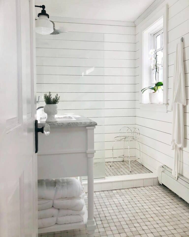 Farmhouse Shiplap Shower