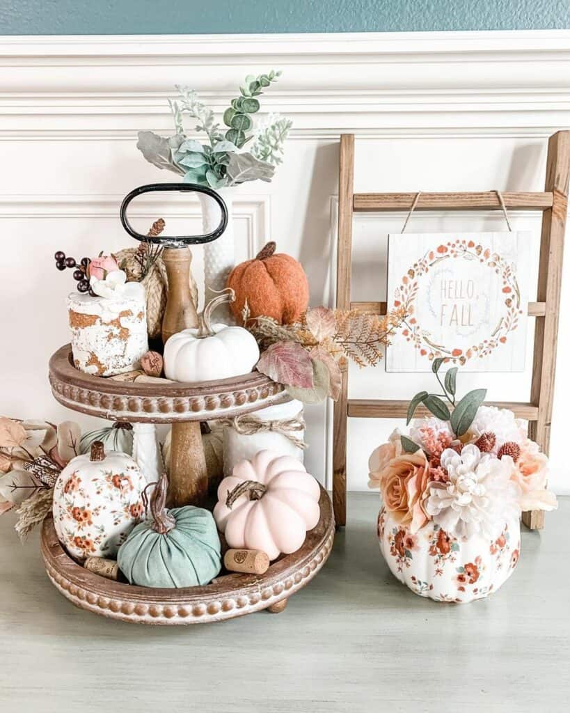 Faux Pumpkins and Cake Décor