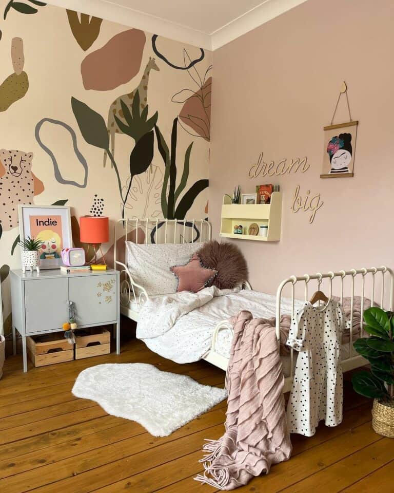 Floral Safari Kids' Room Wallpaper