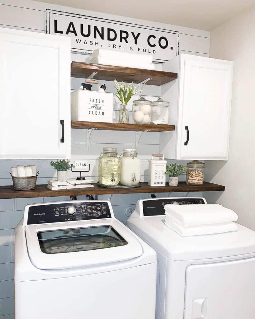 Glass Jars and a White Sign Laundry Room Accessories - Soul & Lane
