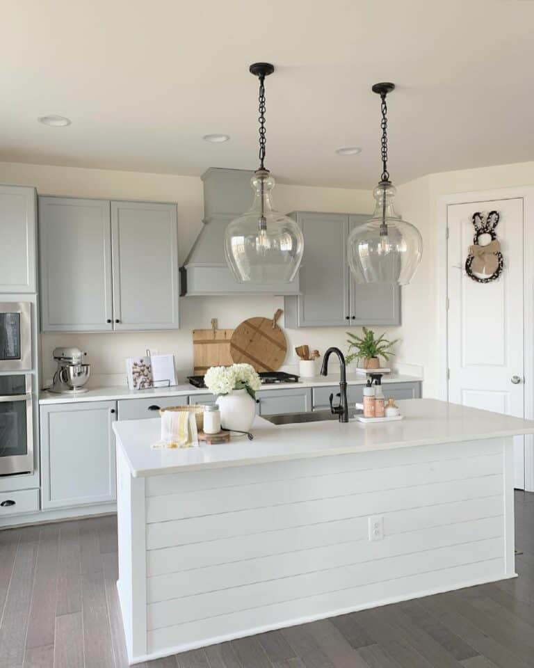 Gray and White Shiplap Kitchen Island Soul & Lane