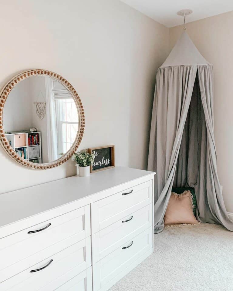 Gray Canopy in Child's Bedroom