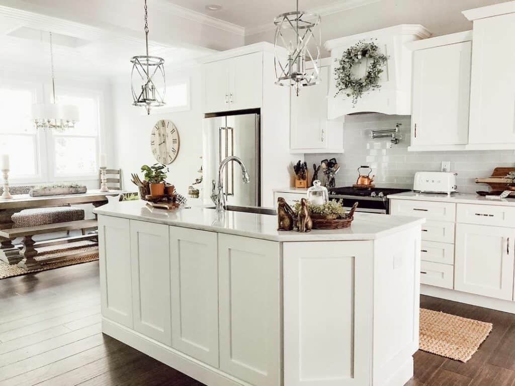 Gray Marble Curved Island Soul & Lane