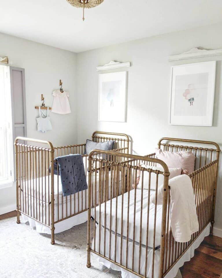 Gray Nursery for Twins