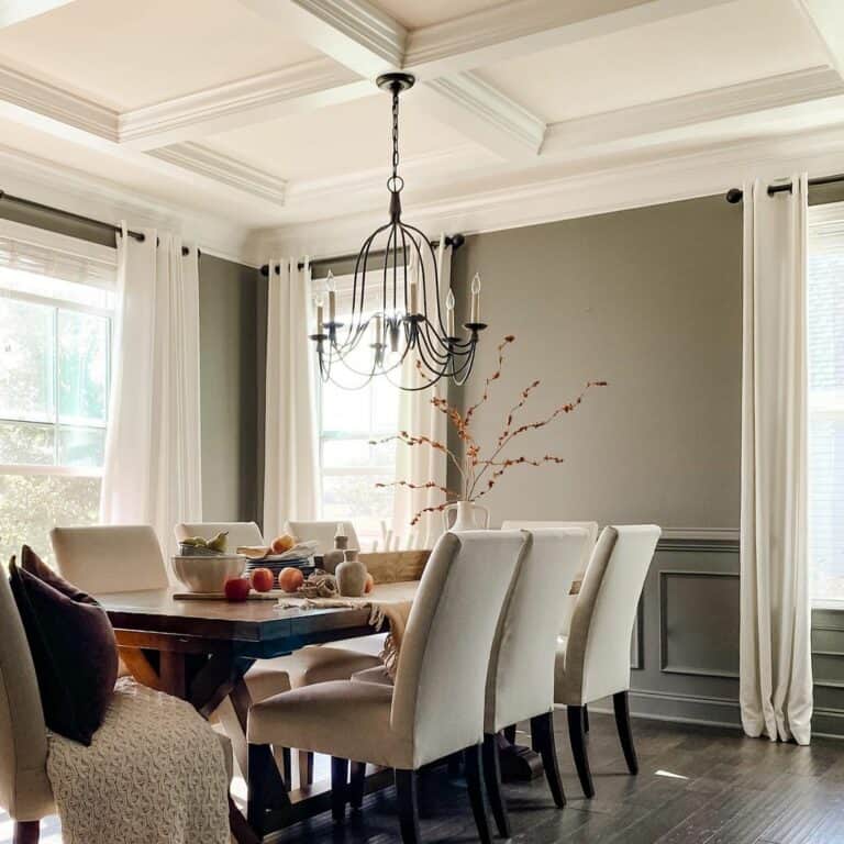 Gray Walls With Matching Grey Wainscoting