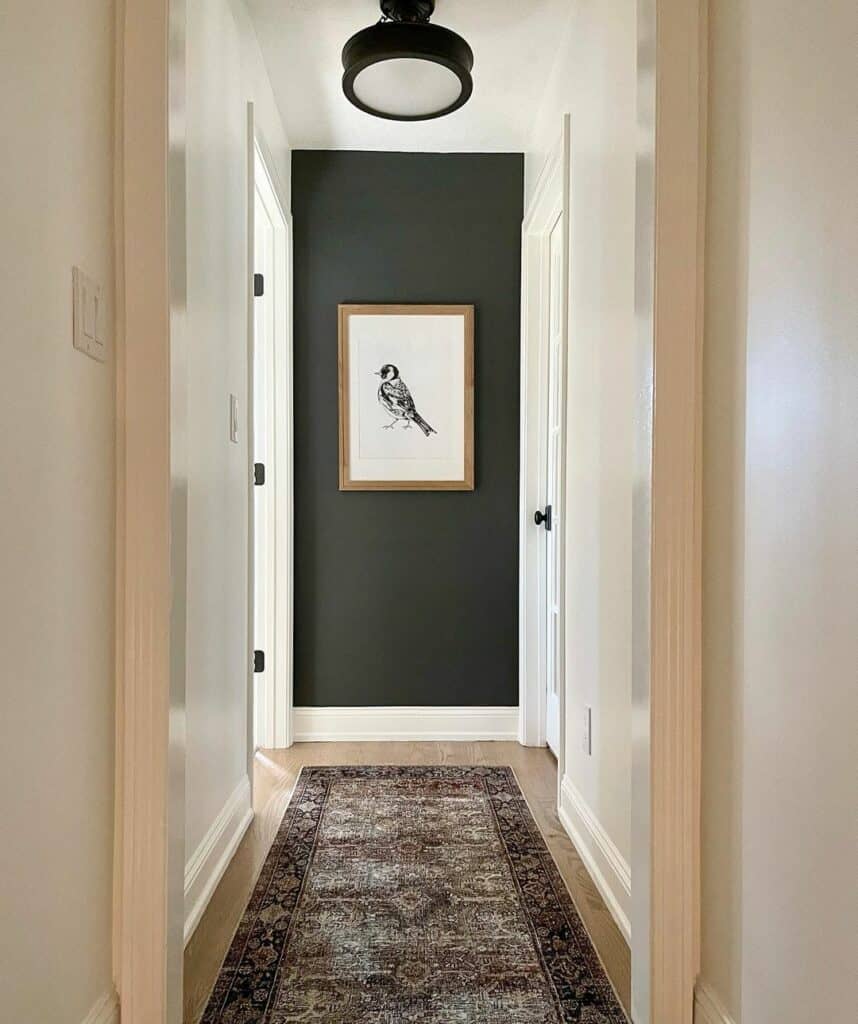 Hallway Artwork for Black Accent Wall