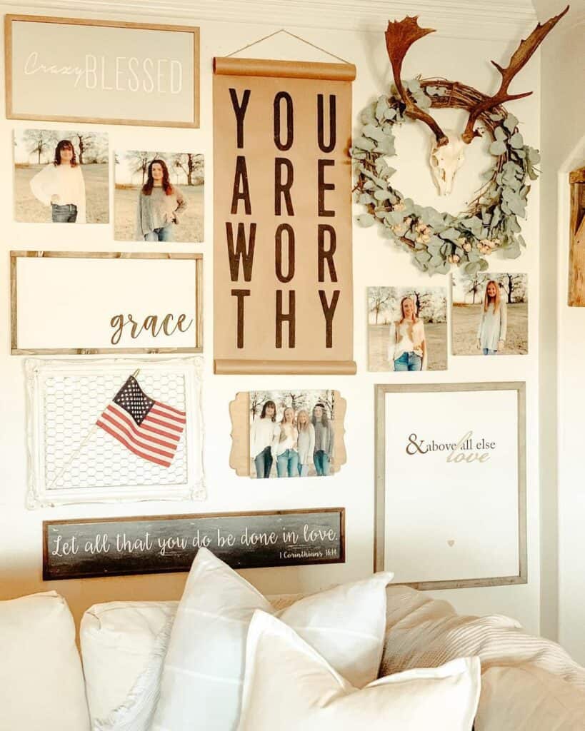 Inspirational Family Photo Gallery Wall