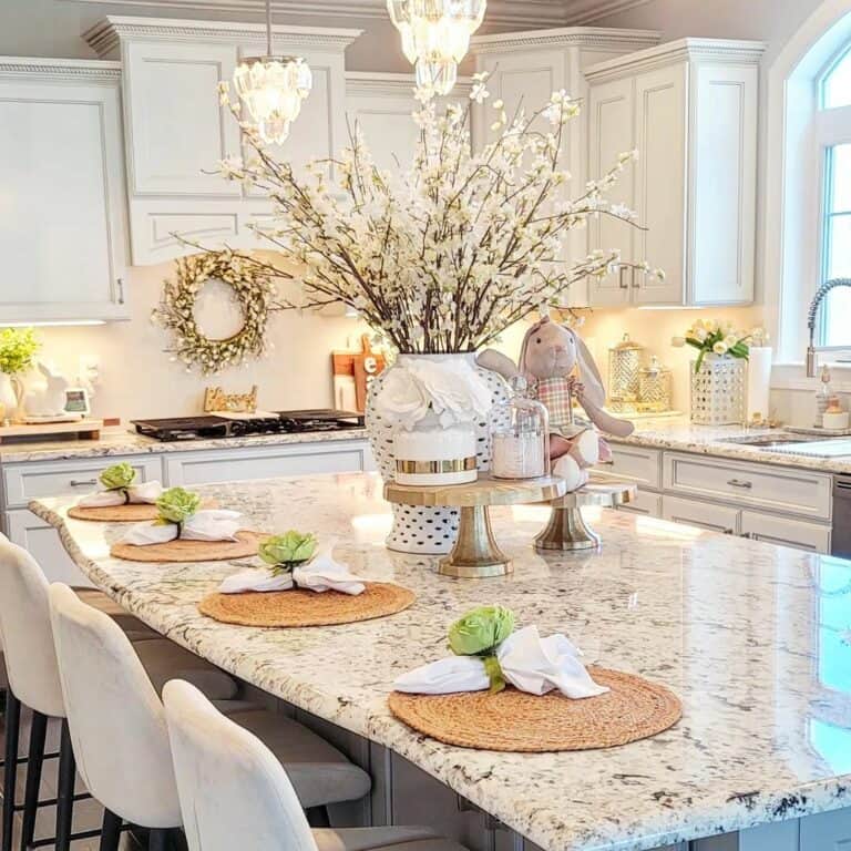 Island Countertop Displays Easter Bunny Décor