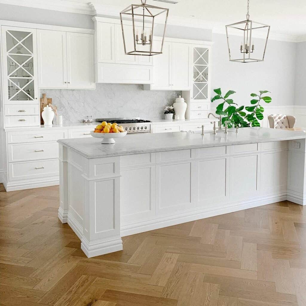 Kitchen Island with Shaker Paneling