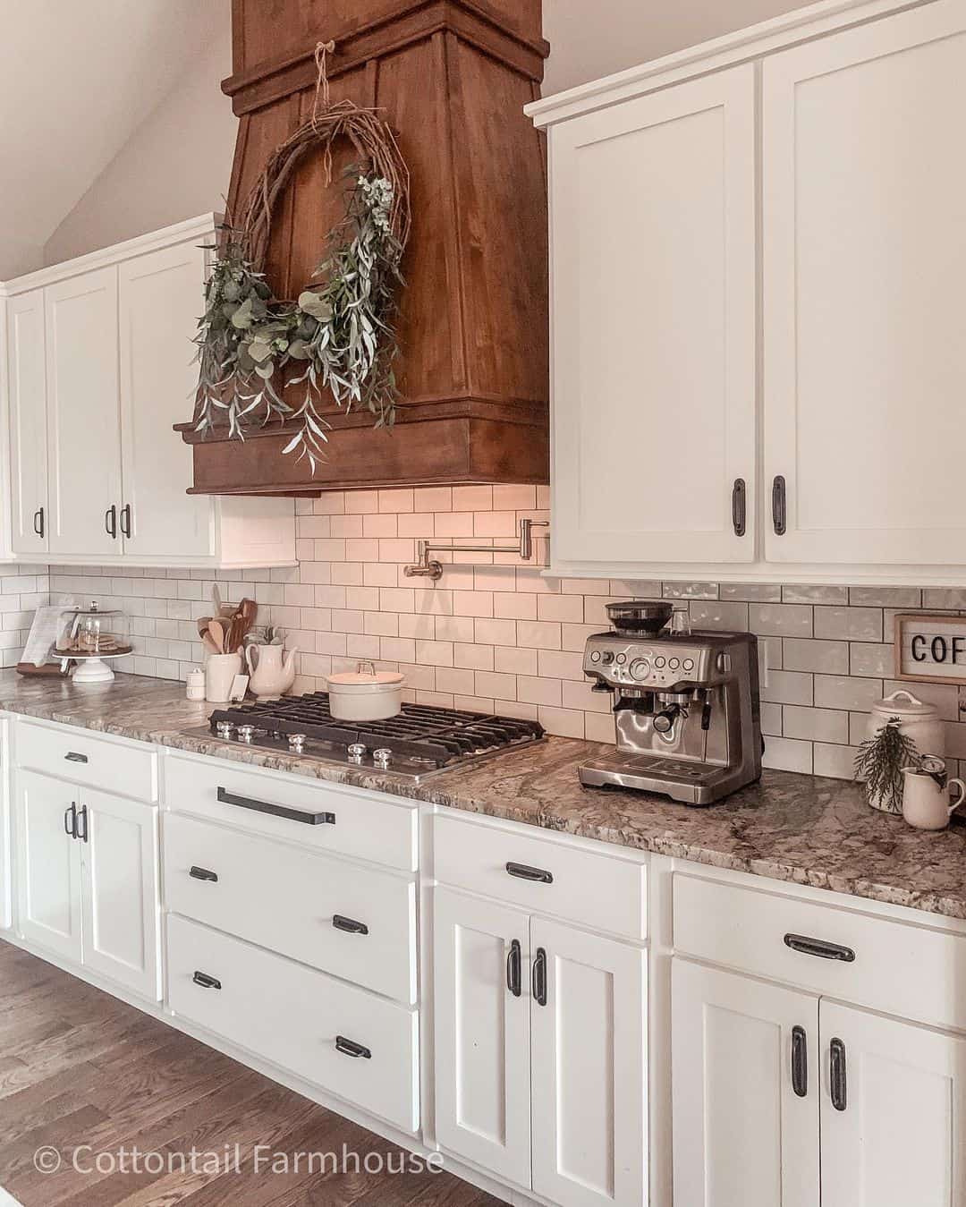 Kitchen Wreath Adorns Wood Vent Hood Soul & Lane