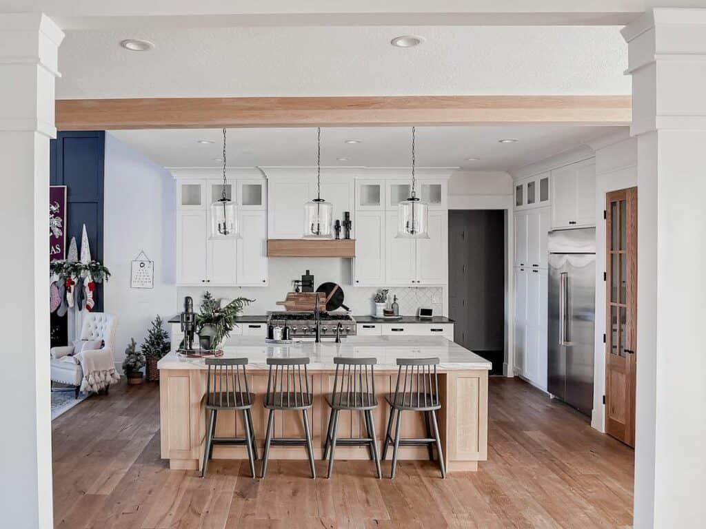 Kitchen with Natural Hardwood Floors