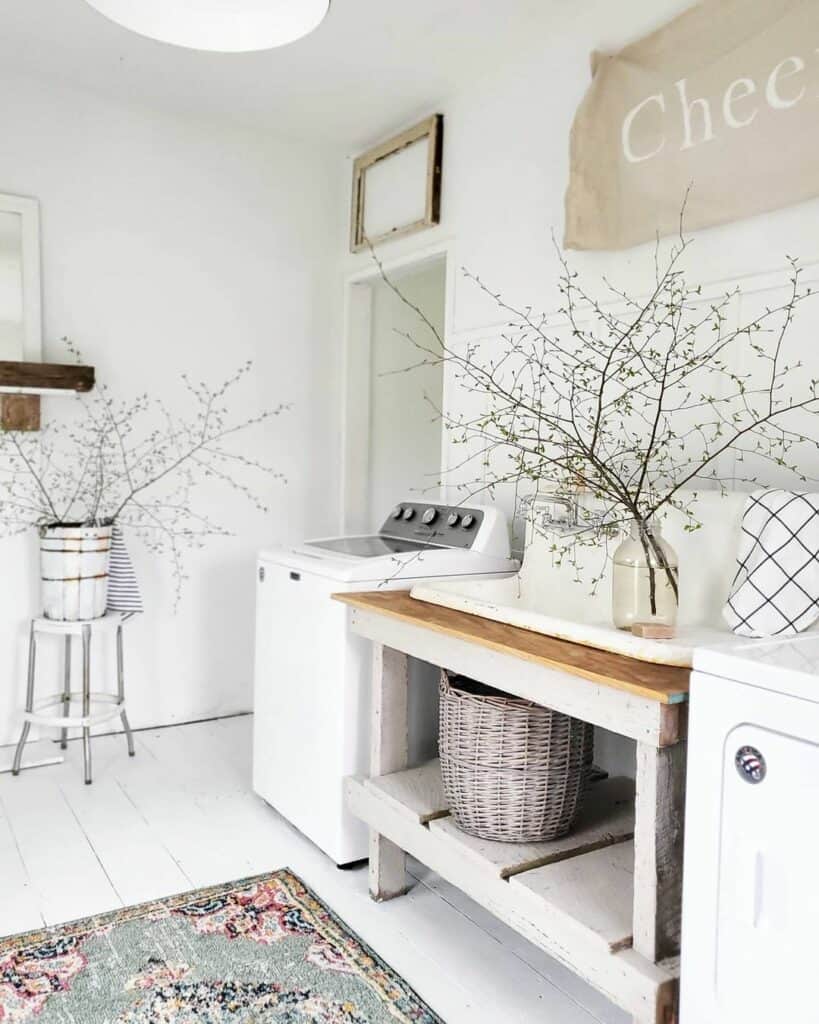 Laundry Room Ideas with Antique Sink