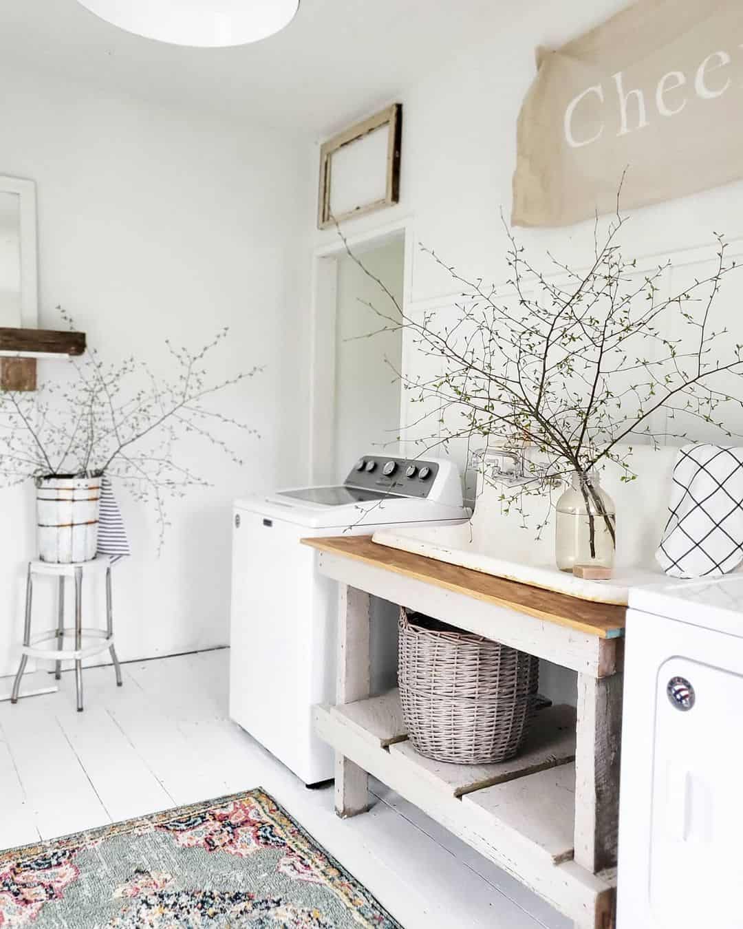 Laundry Room Ideas with Antique Sink - Soul & Lane