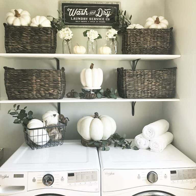 Laundry Room Sign in Silver Metal Frame