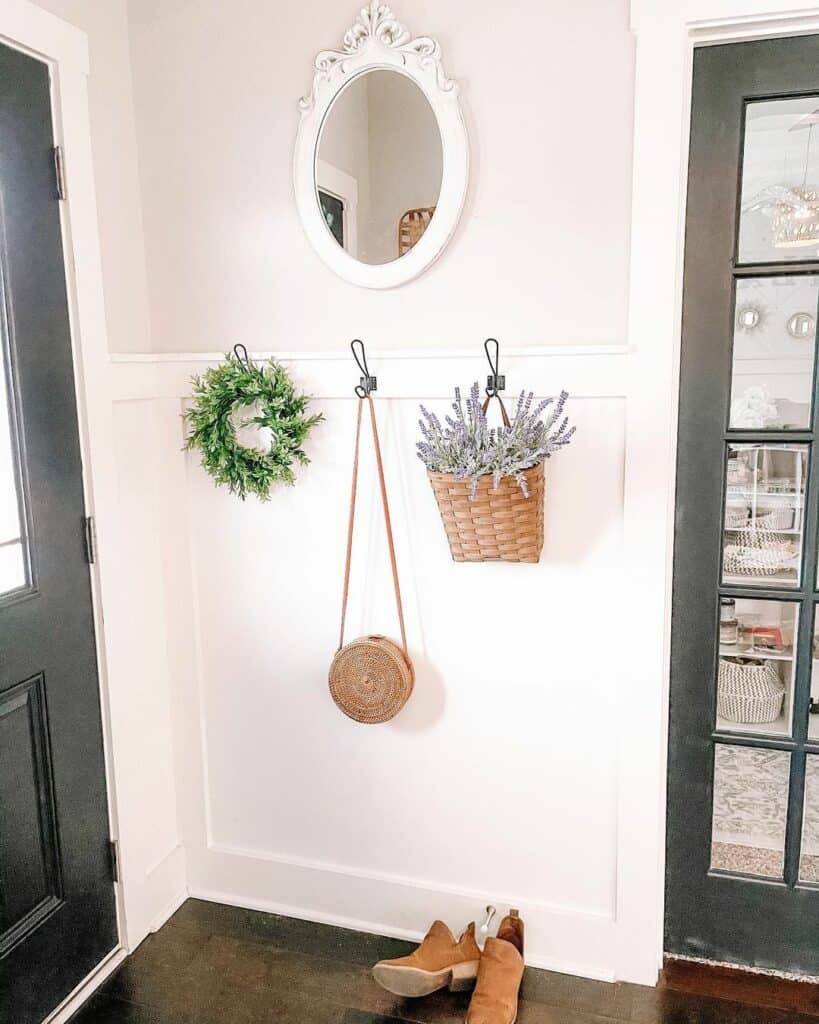Light Entryway Wall and White Wainscoting