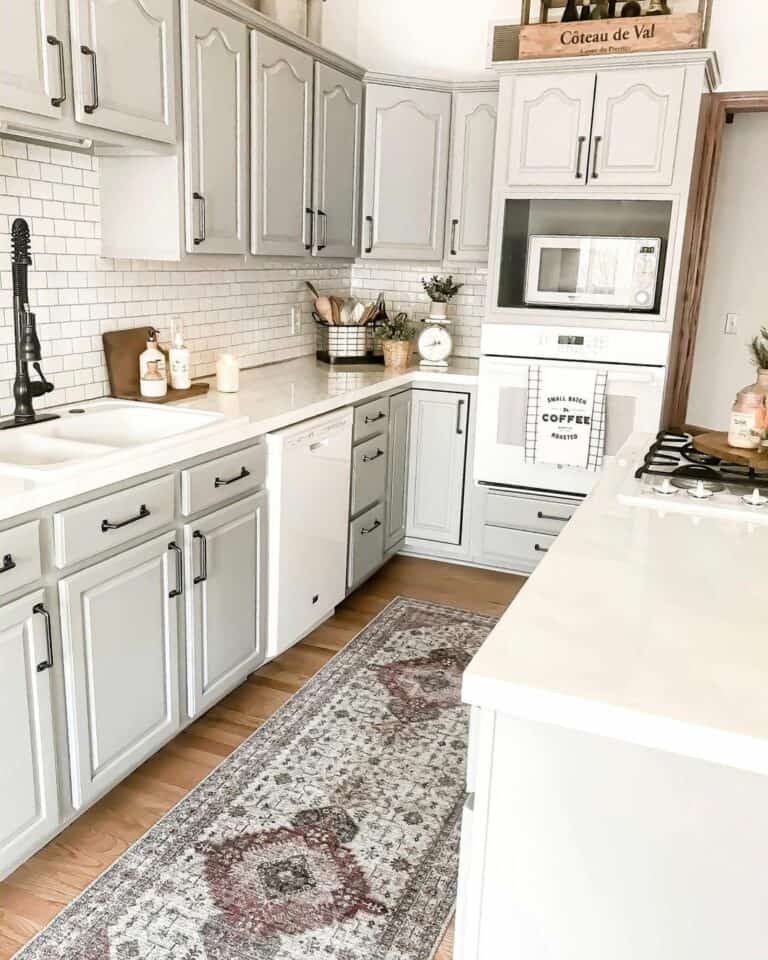 Light Gray Cabinets and Raised Panel Doors - Soul & Lane