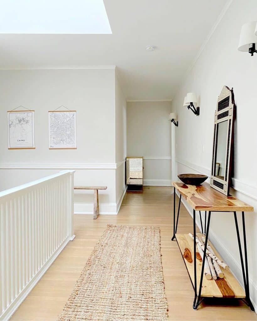 Light Grey Walls and a White Chair Rail Trim