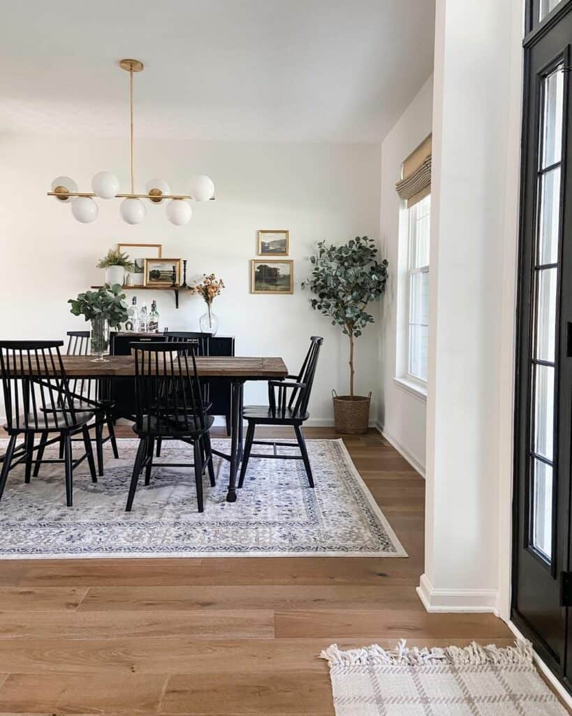 Modern Elements in Traditional Dining Room