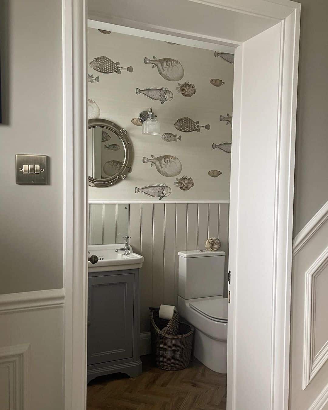 Blowfish Wallpaper Is the Delightfully Random Bathroom Trend We Needed