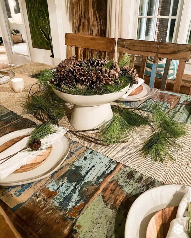 Multi-Colored Table with Neutral Accents