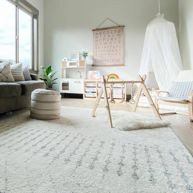 Natural Light Infused Playroom with Neutral Design