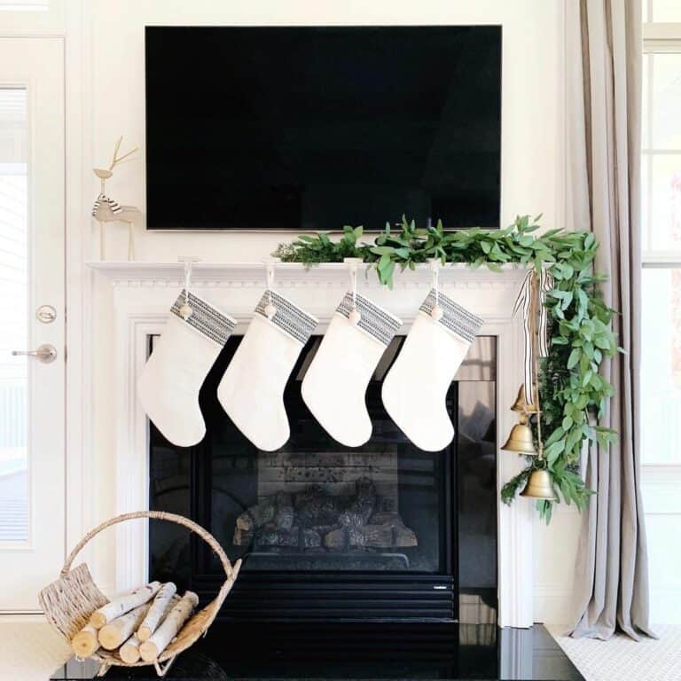 Natural Light and Faux Eucalyptus Garland