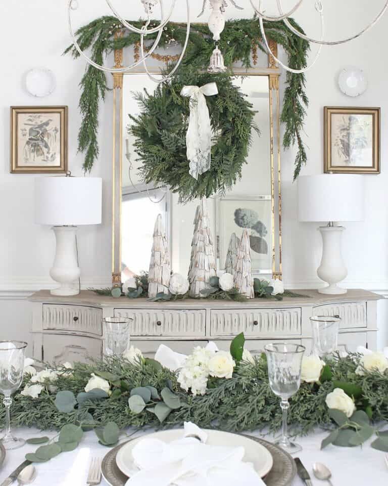 Natural Winter Forest-Inspired Dining Tablescape