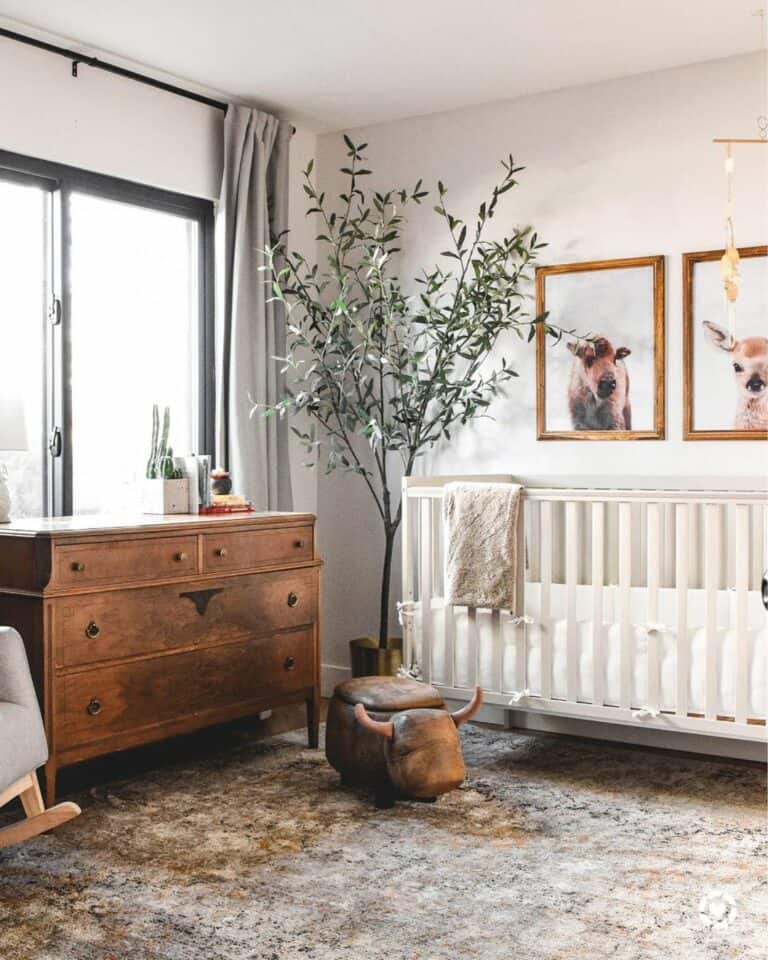 Nature-Themed Gray Nursery