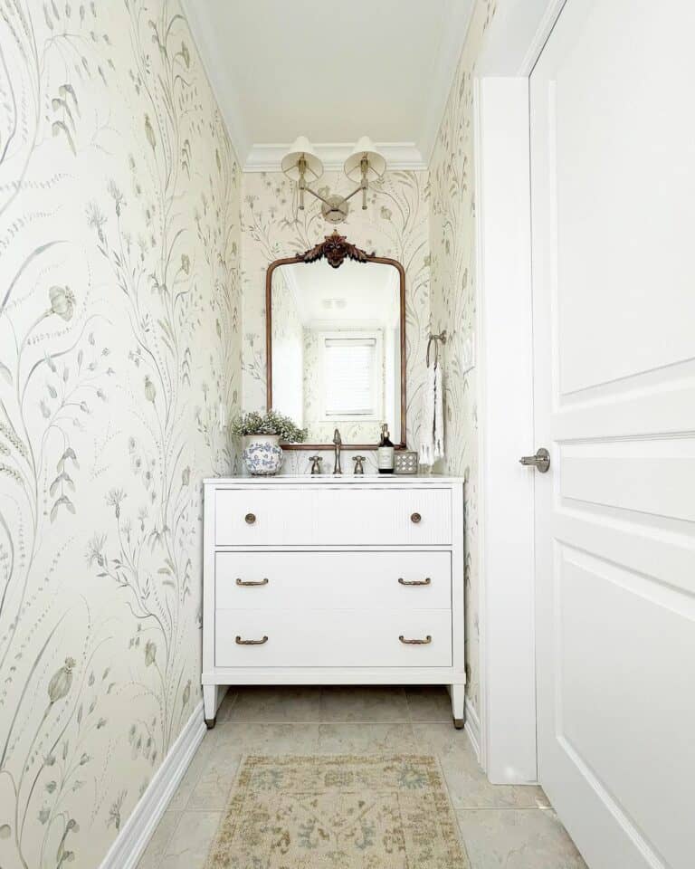 Neutral Floral Wallpaper Ideas