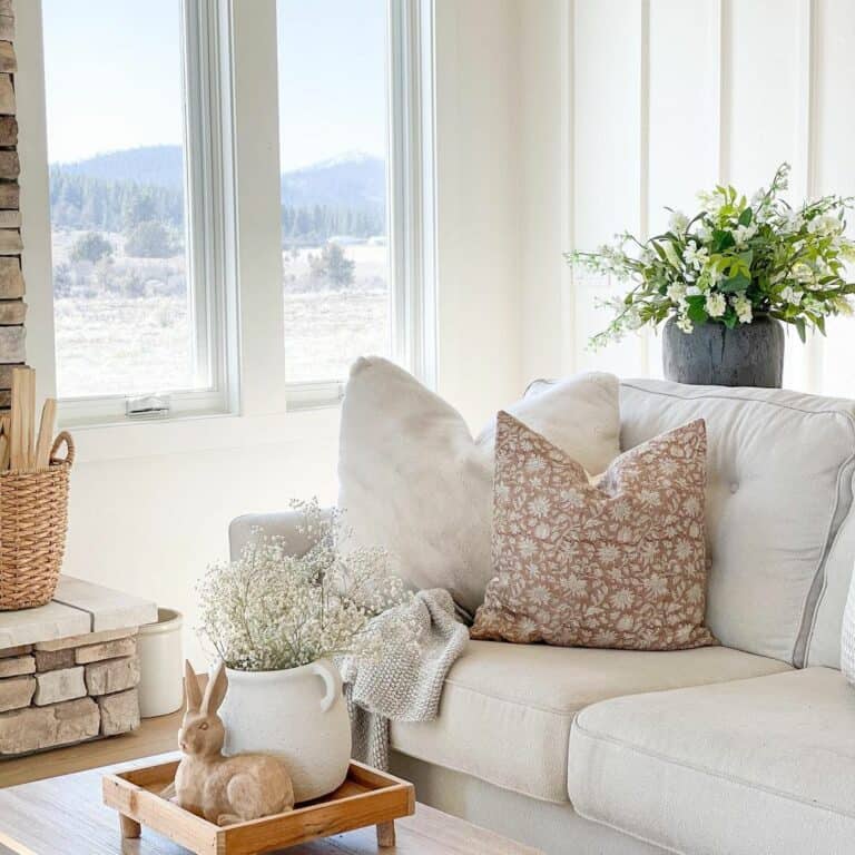 Neutral Living Room with Coffee Table Décor