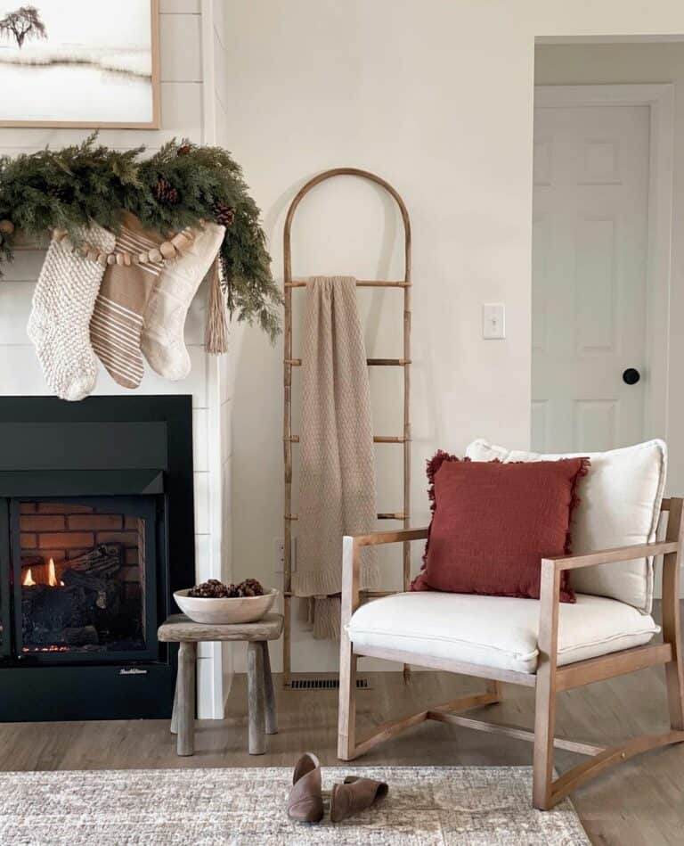 Neutral Living Room with Winter Touches