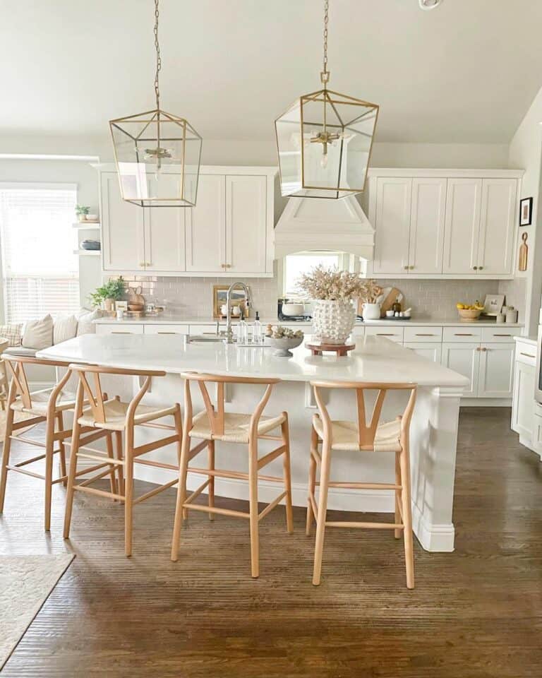 Neutral Modern Kitchen Island