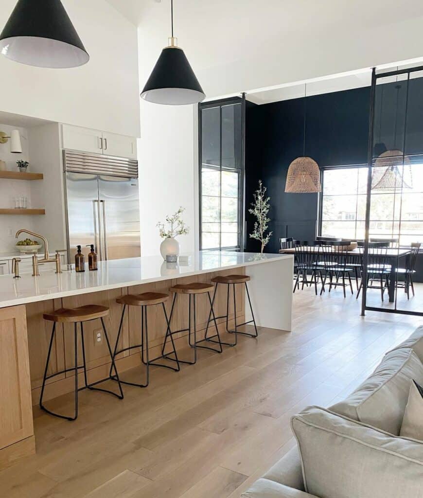 Open-Concept Kitchen Dining Island