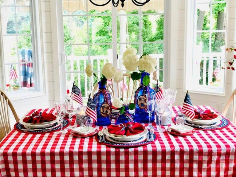 Patriotic Farmhouse Table Display