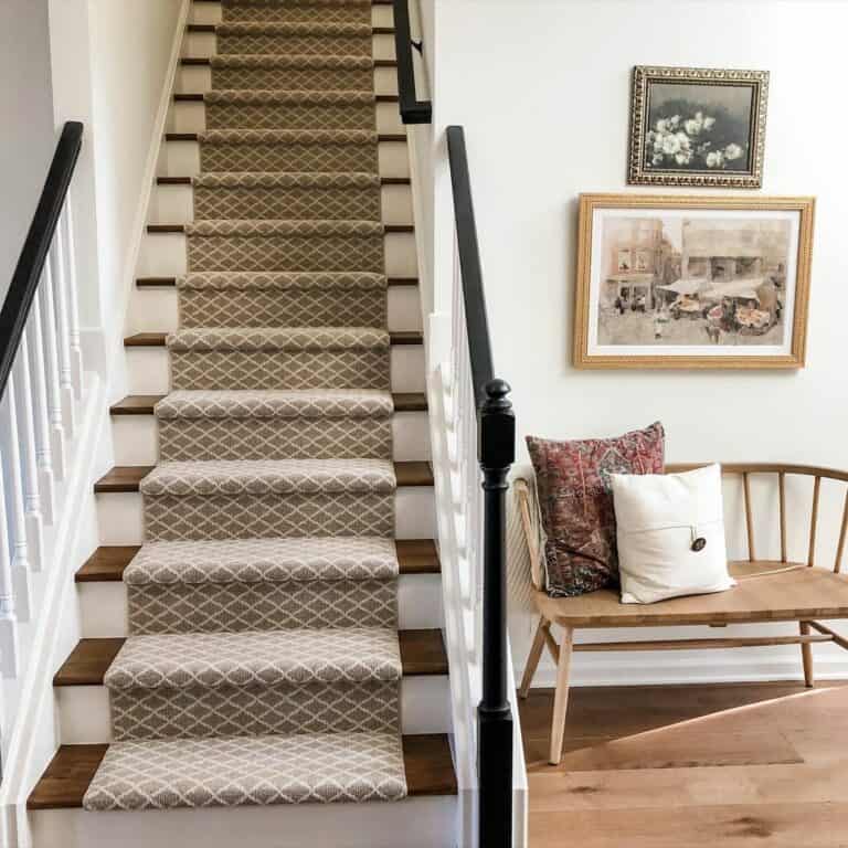 Patterned Carpet for a Staircase