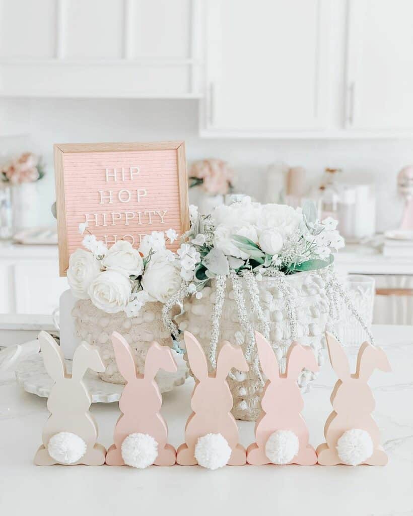 Pink Bunnies and Dainty Easter Décor