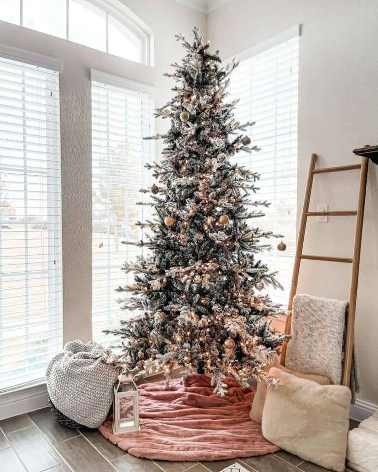 Pink Tree Skirt Ideas and Natural Lighting