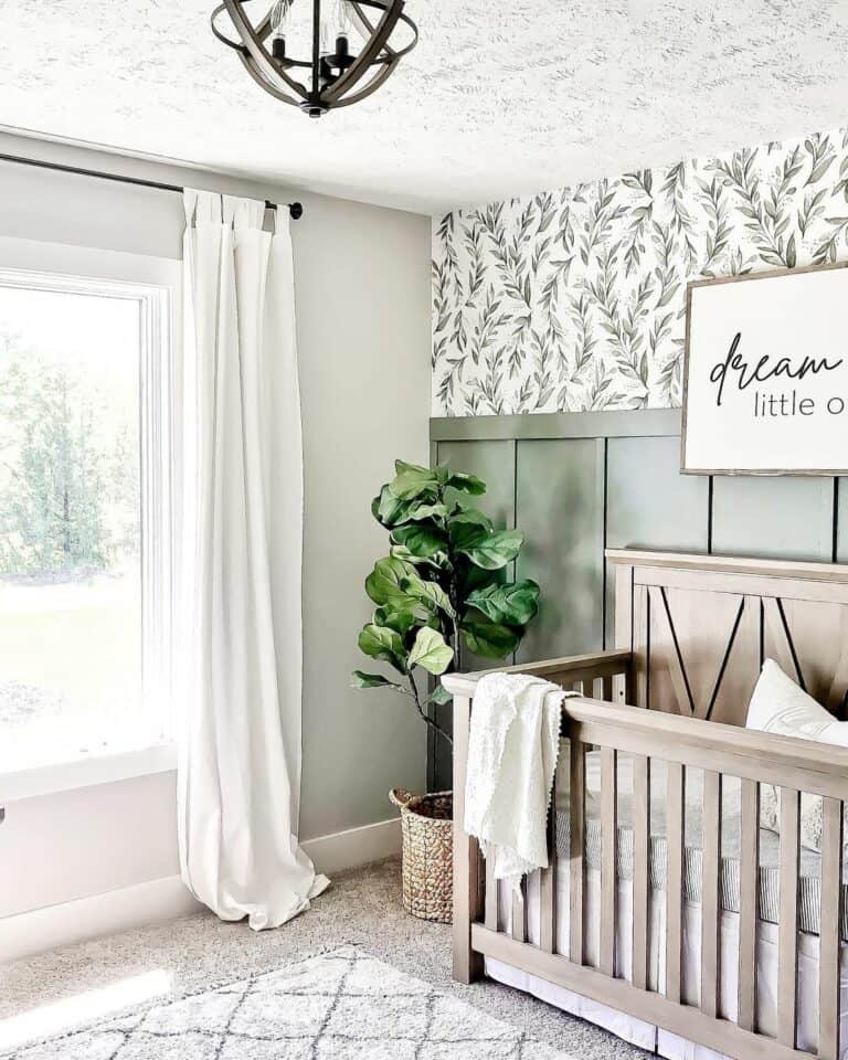 Rainforest Jungle Theme Nursery with Potted Tree