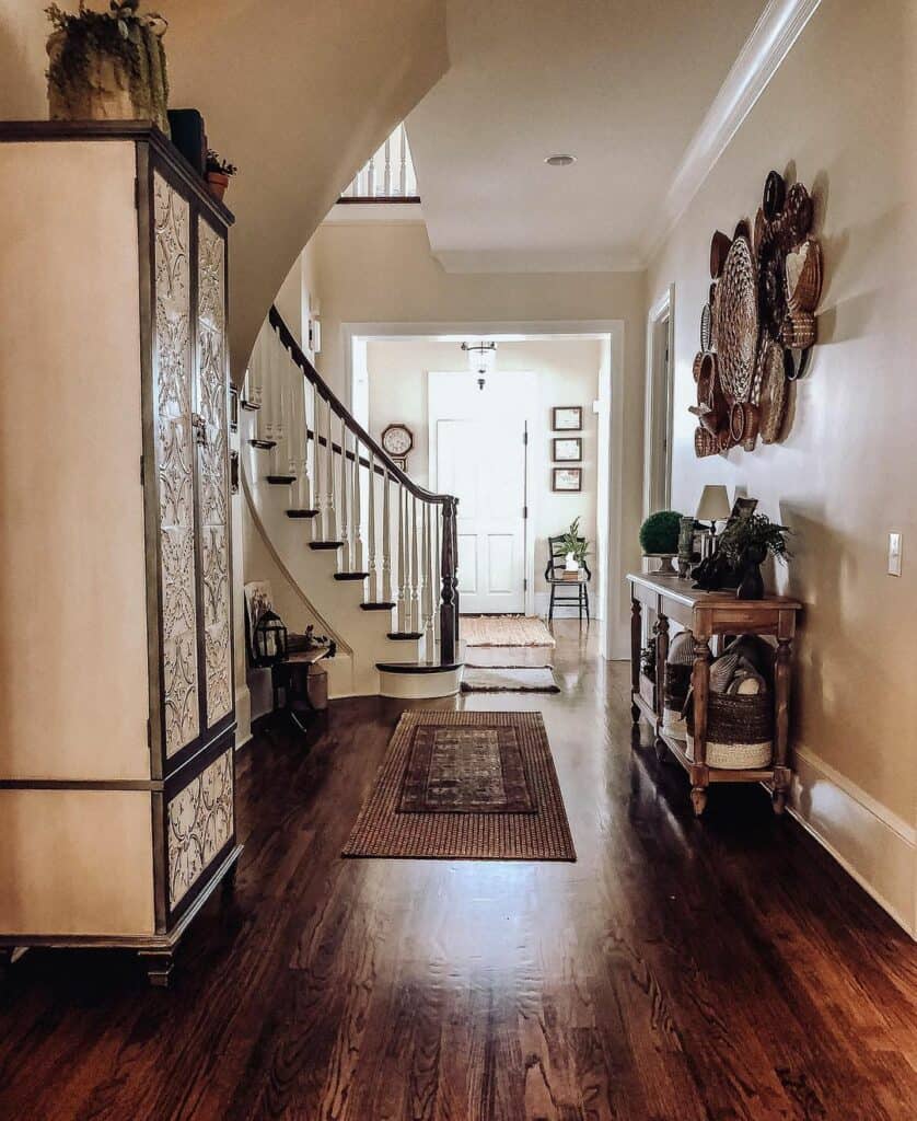 Recessed Lighting in Hallway with Armoire