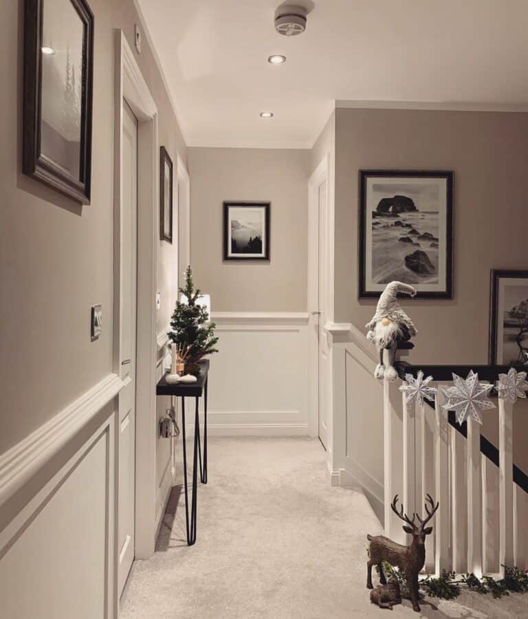 Recessed Lighting in Hallway with Stairs