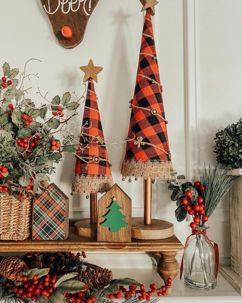 Red and Black Buffalo Check Christmas Décor